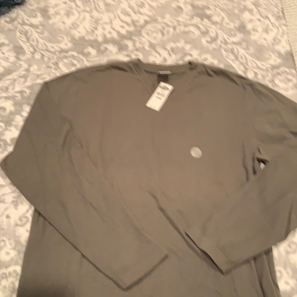Men’s old navy olive green/grey long sleeve shirt NWT LARGE